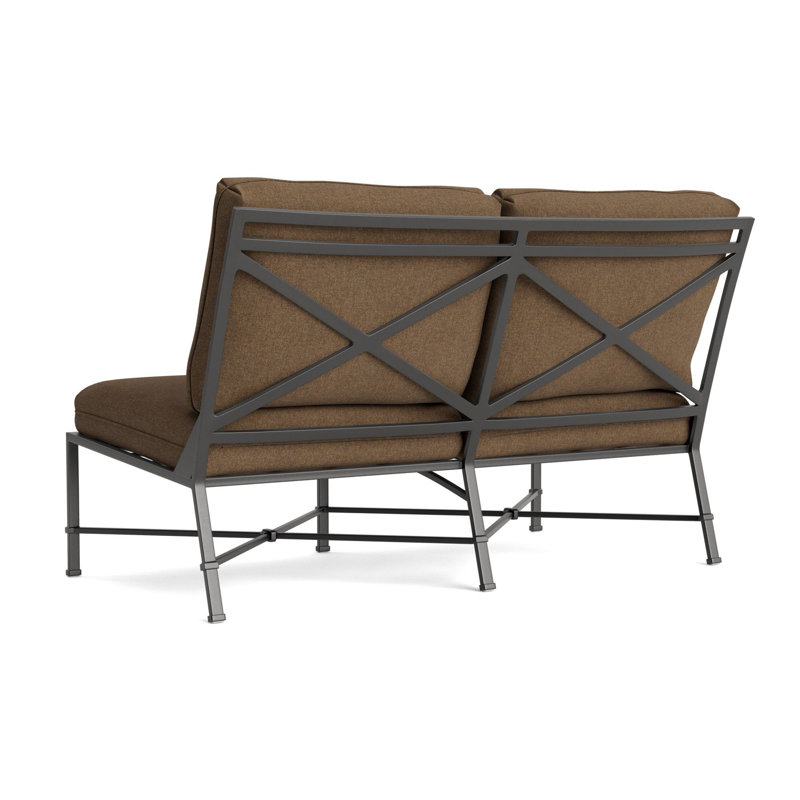 Venetian Outdoor 2 - Seat Loveseat, Fusion Moccasian, Textured Pewter