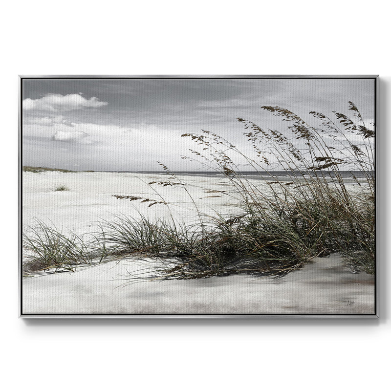 «Neutral Sea Oats», reproduction sur toile flottante, H 17 po x l 25 po x P 2 po, Argent