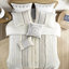 Édredon double / grand en coton, chenille, rembourrage, motifs géométriques, 2 taies décoratives, lavable à la machine, literie double / grand, imprimé sur coquille, par
