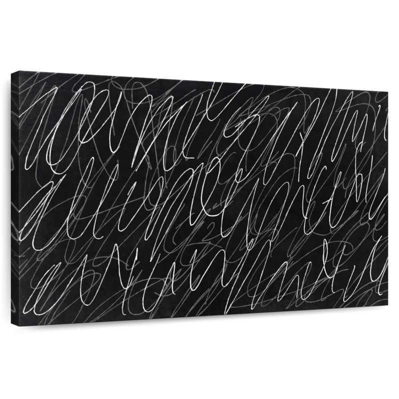 Avery White Scribbles, 24" H x 36" W