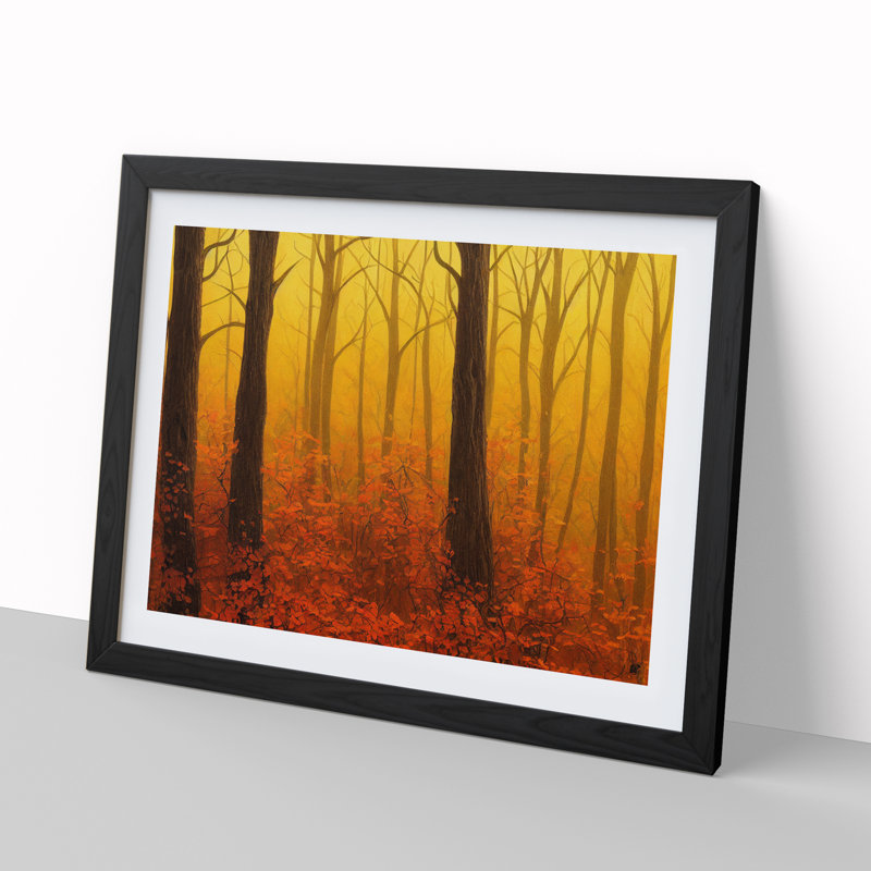 Awesome Autumn Forest - Framed Print, Black, 46cm H x 64cm W x 2cm D