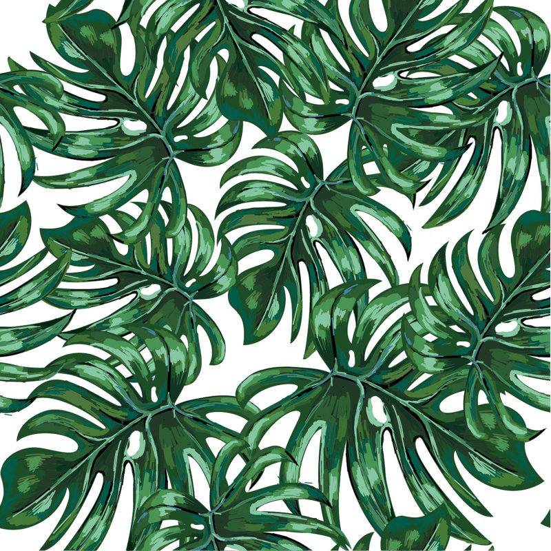 Panneau de papier peint Kaseta Monstera, L 2,08 pi x L 10,42 pi