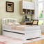 Lit plateforme simple en bois avec lit gigogne simple-181600514