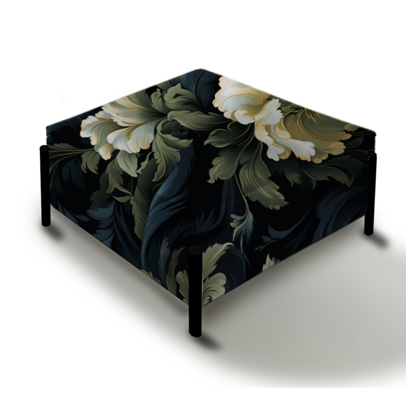 Victorian Stealth Flowers - Grand repose-pieds carré floral
