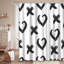Rideau de douche avec 12 crochets Hearts-347551324
