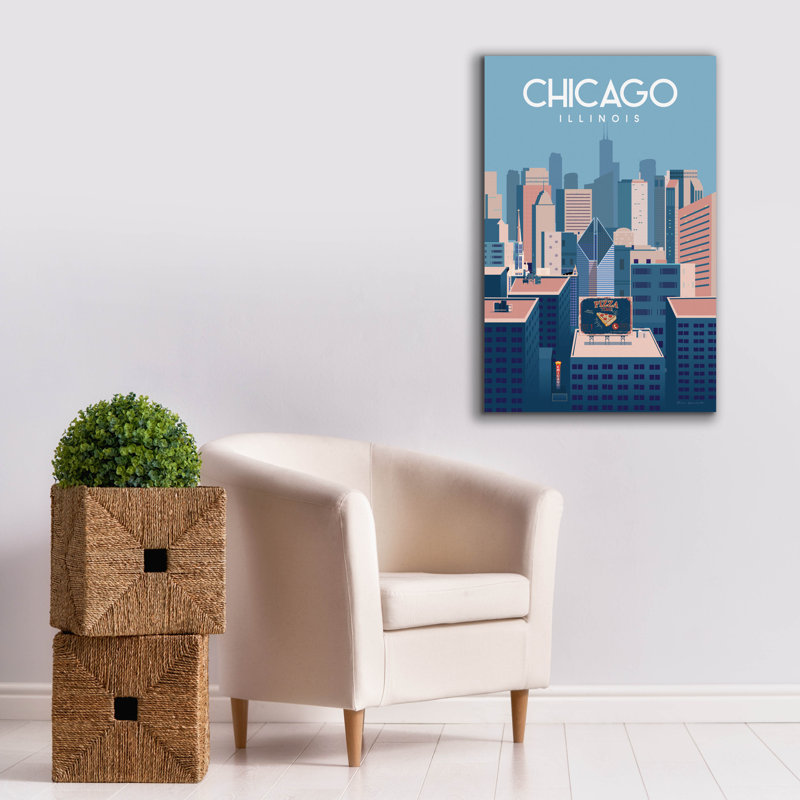 "Epic Graffiti" Chicago Illinois "par Omar Escalante, art mural sur toile, H 40 po x l 26 po