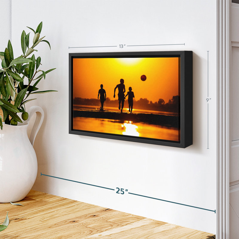 Impression sur toile Sunset Beach Soccer, H 9 po x l 13 po