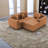Compression Sectionals, Faux Leather L Shaped Modern Sofa for Home