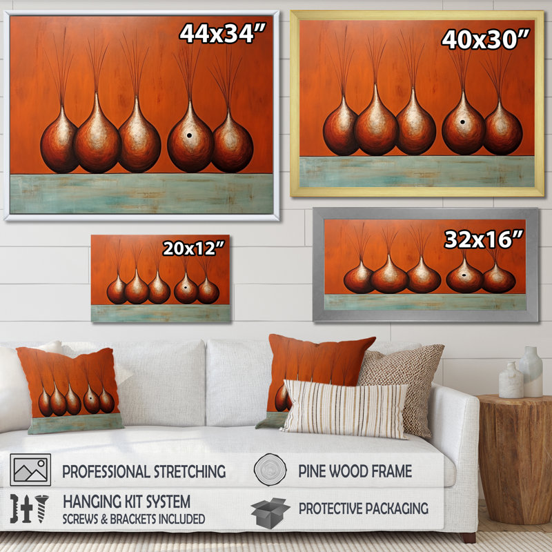Concours de quilles en cuivre sur toile, Cadre doré simple, H 34 po x l 44 po x P 1,5 po