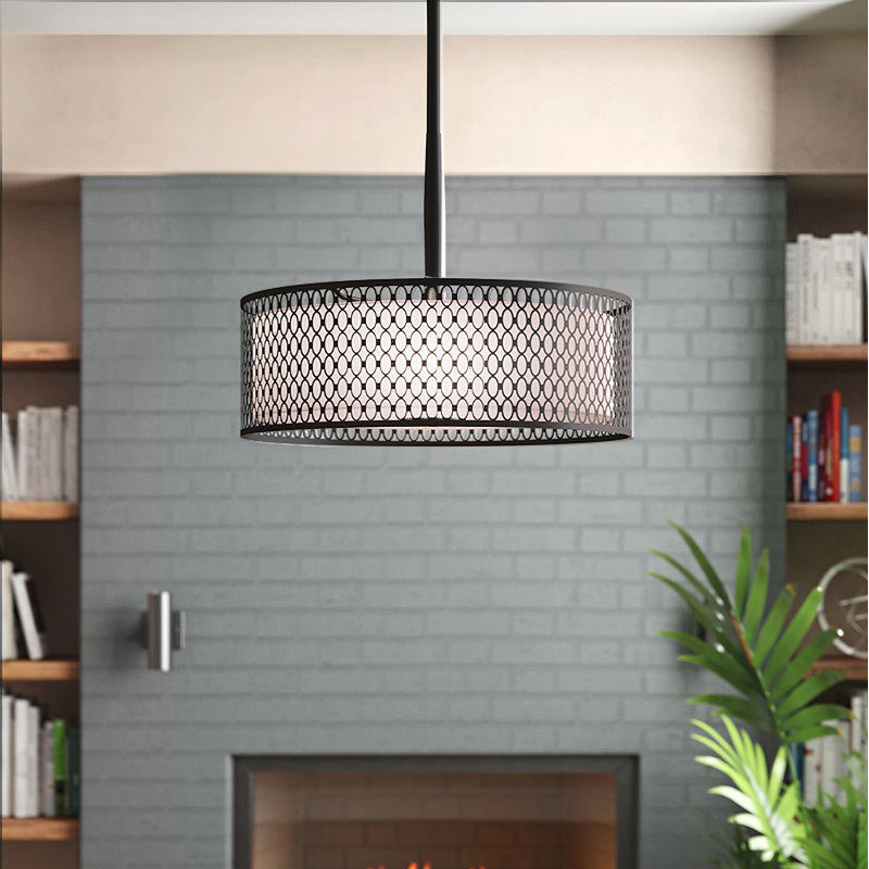 Ferrigno 3 - Light LED Unique/Statement Pendant, Bronze, 7.5"H x 17"W x 17"D
