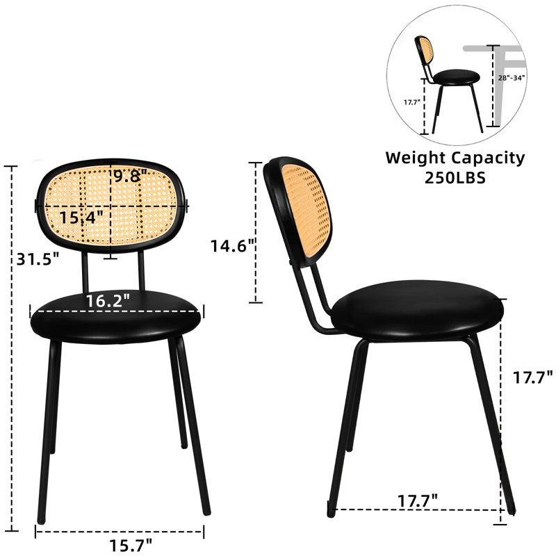 Chaise de salle à manger empilable Bailea, Blanc