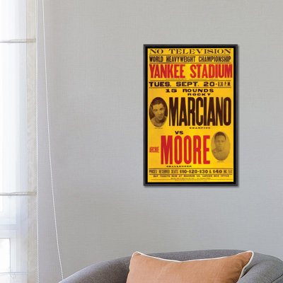 Marciano Vs Moore - Advertisements Print