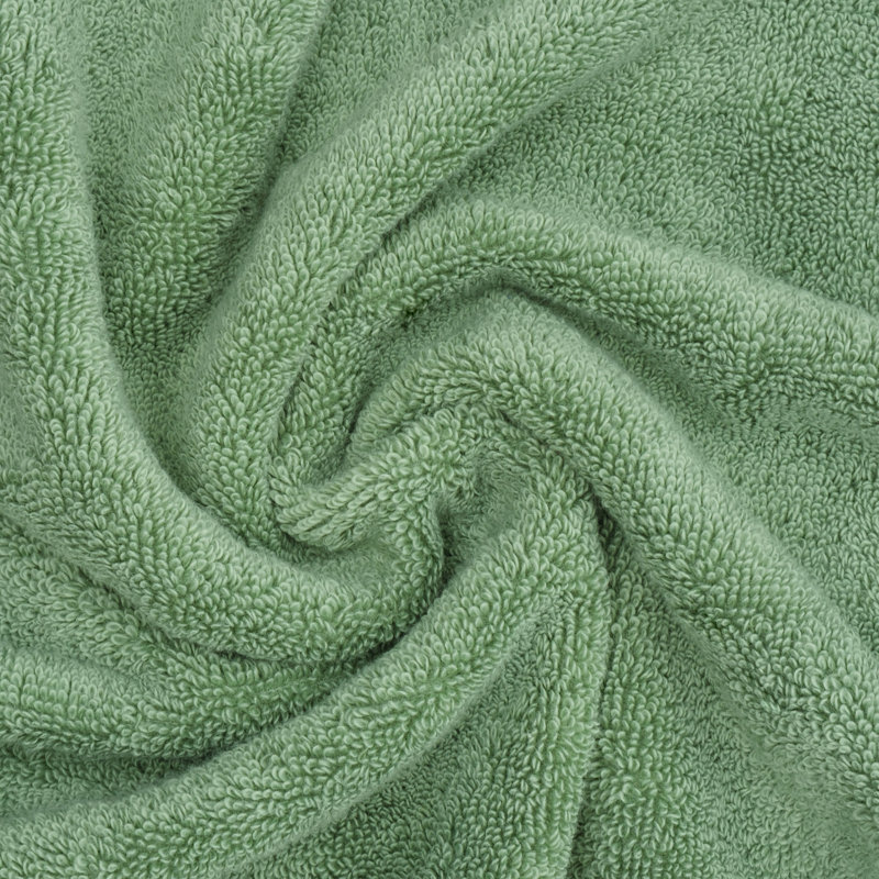 Ensemble de débarbouillettes 4 pièces 100% coton absorbant mâle, Vert sauge