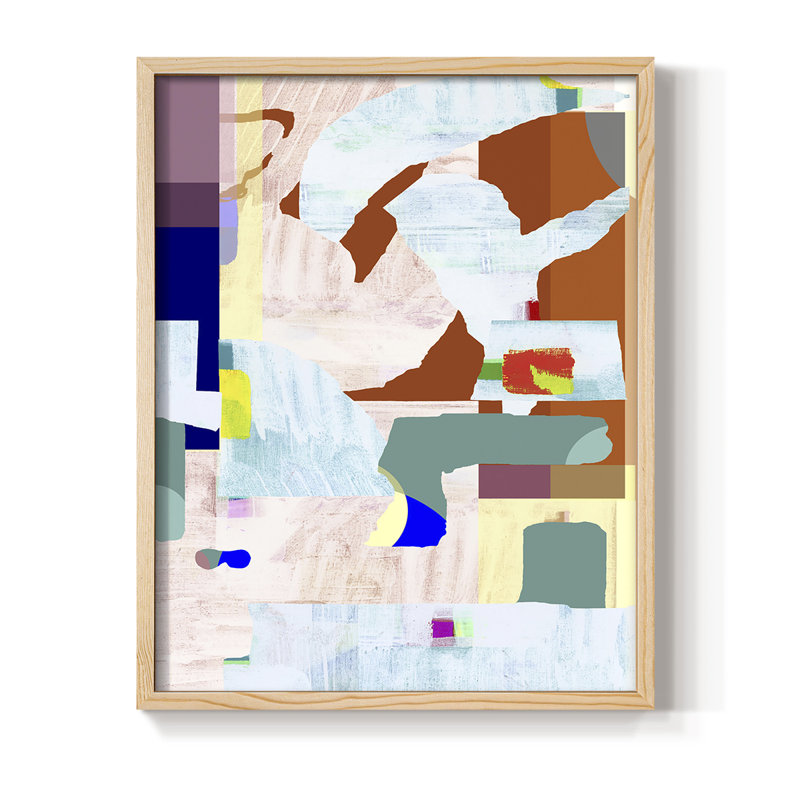 Lucca en couleur II, reproduction encadrée - bois massif, H 11 po x l 9 po