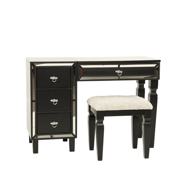 Traditional Formal Vanity Set, Black