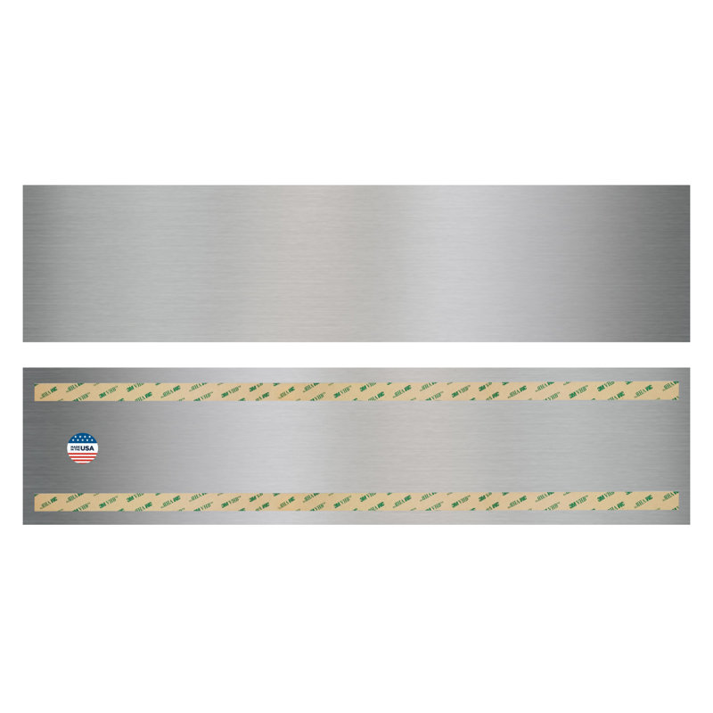 Plaque de protection pour porte Ackman - Aluminium anodisé - Support magnétique pour portes en acier, Nickel satiné