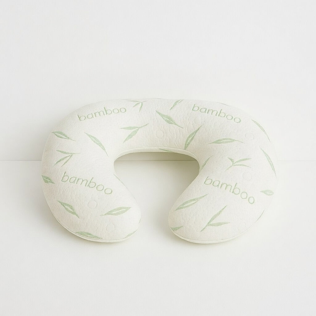 Premium Memory Foam Nursing Pillow with Gentle Bamboo Cover, Machine Washable WW Sheets