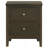 Clement Dark Cocoa 2-Drawer Nightstand Bedside Table