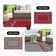 Shimeek Red/Gray Waterproof Plastic Outdoor Mat