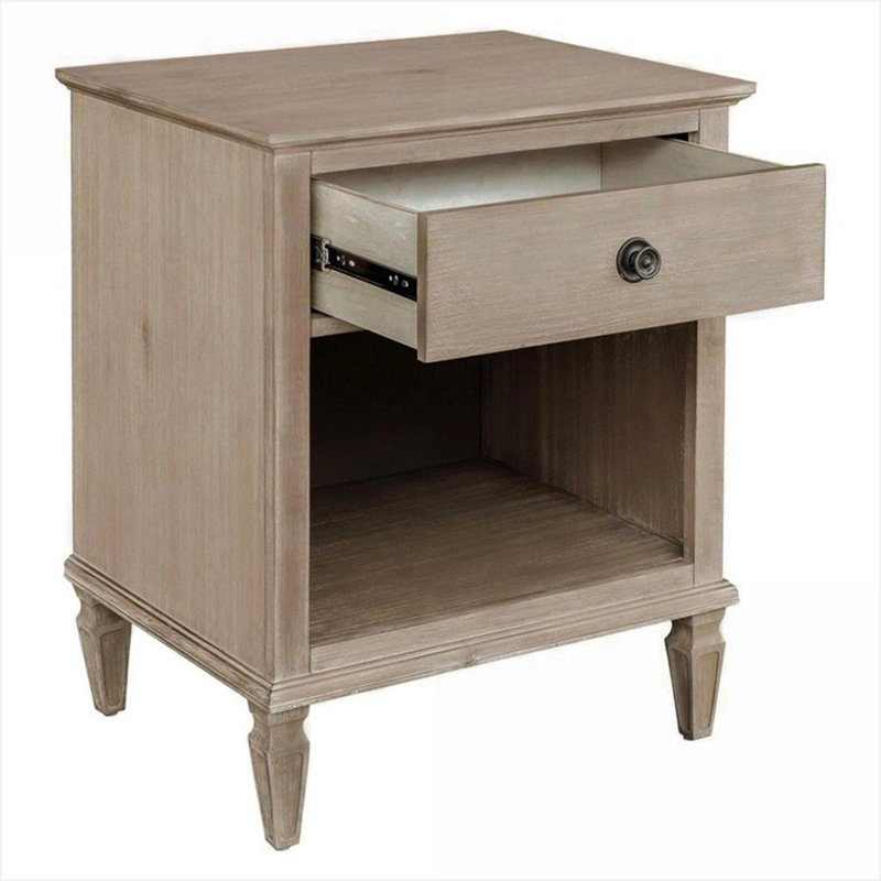Table de chevet d'inspiration française Victoria avec 1 tiroir & amp; Tablette