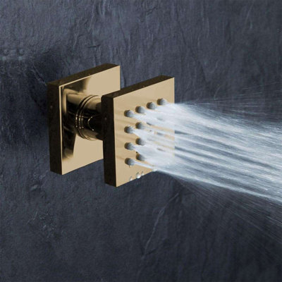 Bravat Brushed Gold Shower Set Luxurious Modern Design for Your Bathroom