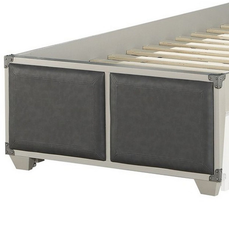 Lit plateforme tapissier Alayyan, Simple