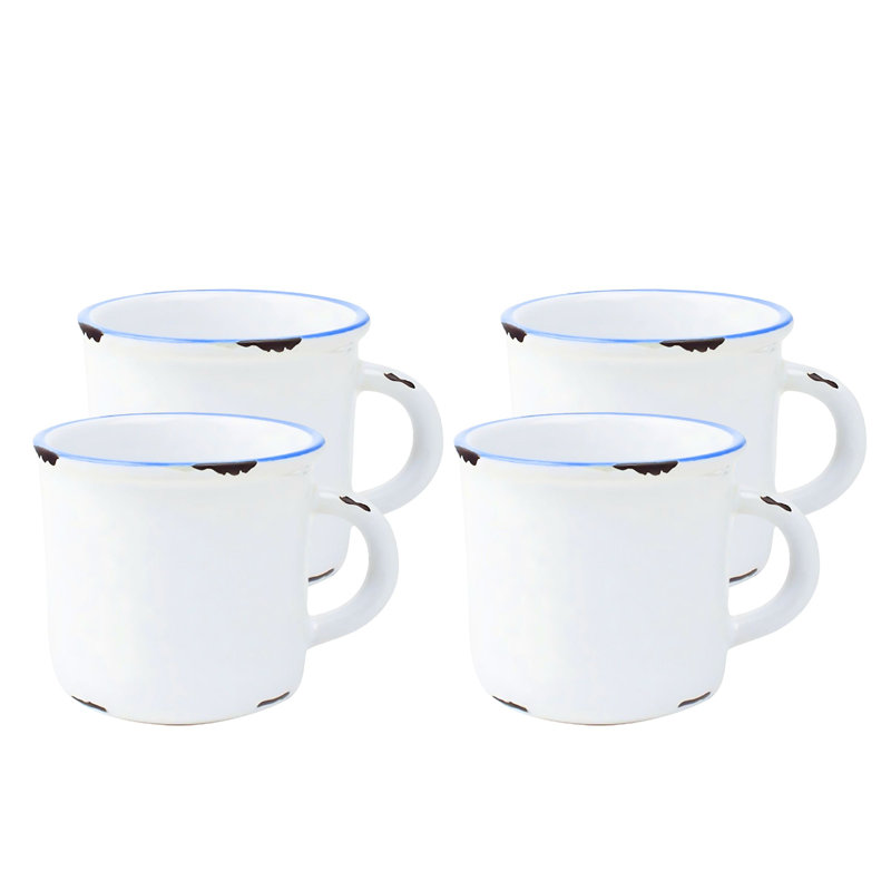 Canvas Home Tinware Stoneware Espresso Cup 4oz, White