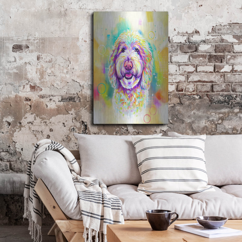 "Pop Art Goldendoodle 4" par Furbaby Affiliates, H 36 po x l 24 po