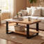 Solid Wood Top Coffee Table