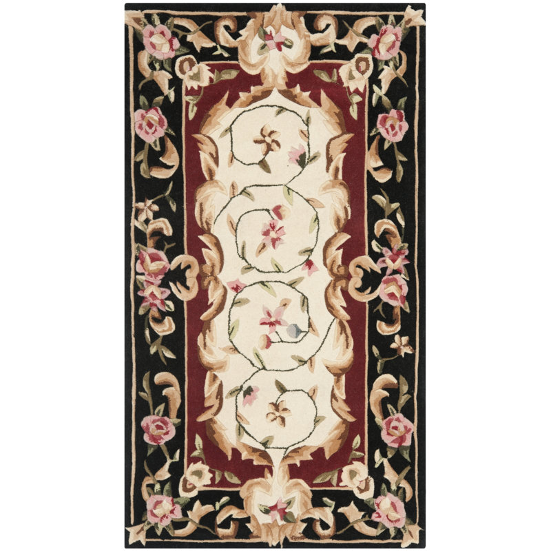 Lenora Hand-Tufted Wool Ivory Area Rug, Rectangle 2' x 3'