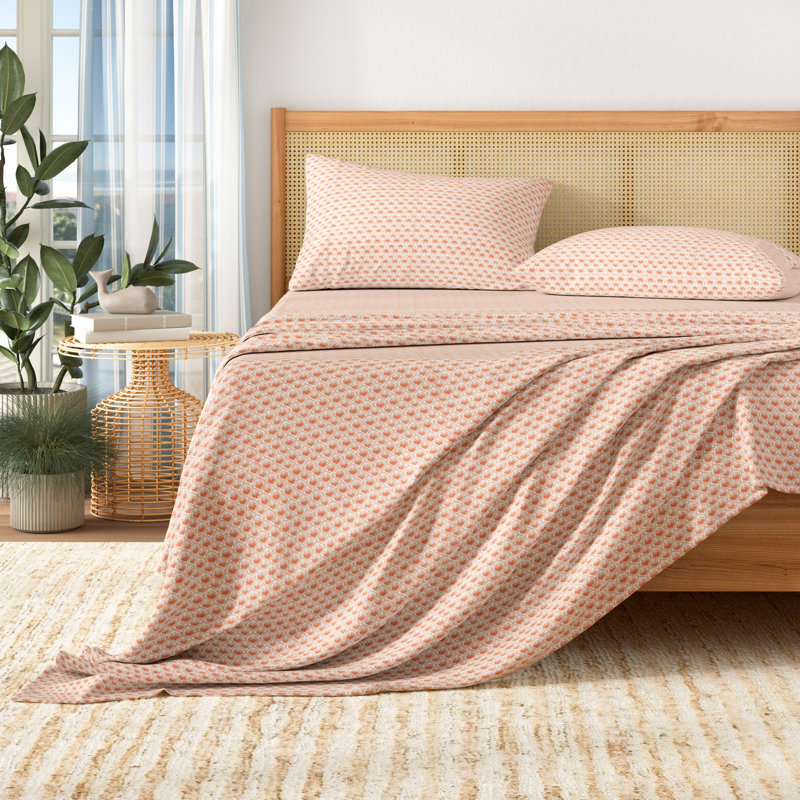 Ultra-Soft Coastal Printed Microfiber Sheet Set, King Sheet Setwith 2 Pillowcases