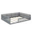 Lit plateforme double tapissier en bois avec garde-corps et coussin-1486752499
