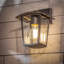 Nedjalko Matte Black 23cm H Outdoor Wall Lantern