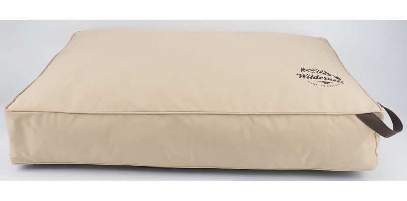 Brooklynn Faux Leather Pet Bed, 13cm H x 60cm W x 90cm D, Cream