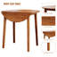 Table à abattants minimaliste avec 2 chaises rembourrées et coussin en similicuir