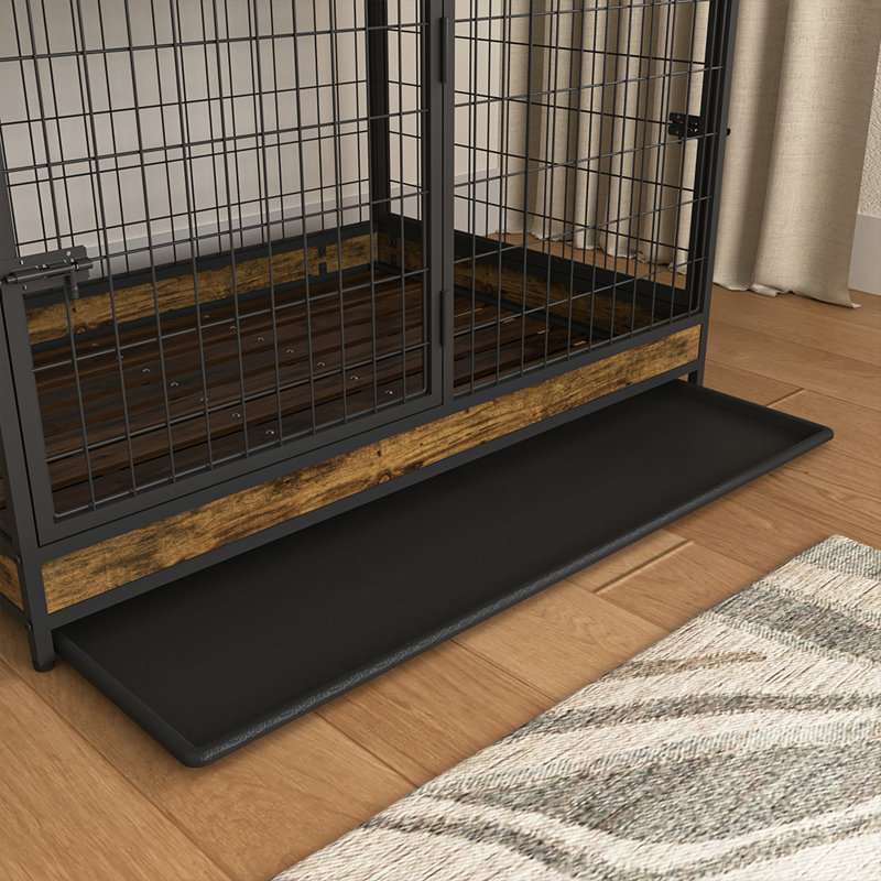 Caisse pour chien avec portes doubles, Moyen (H 32,00 po x l 38,50 po x P 27,50 po)