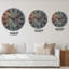 Horloge murale moderne grise et brune abstraite-1825184452