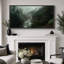 «Mystical Misty Forest River Modern Art», très grande impression d'art-100937122-111665447
