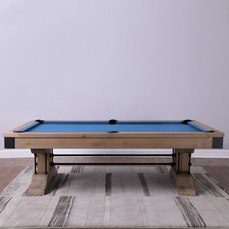 Table de billard Manchester, Bleu électrique, Oui, Naturel patiné