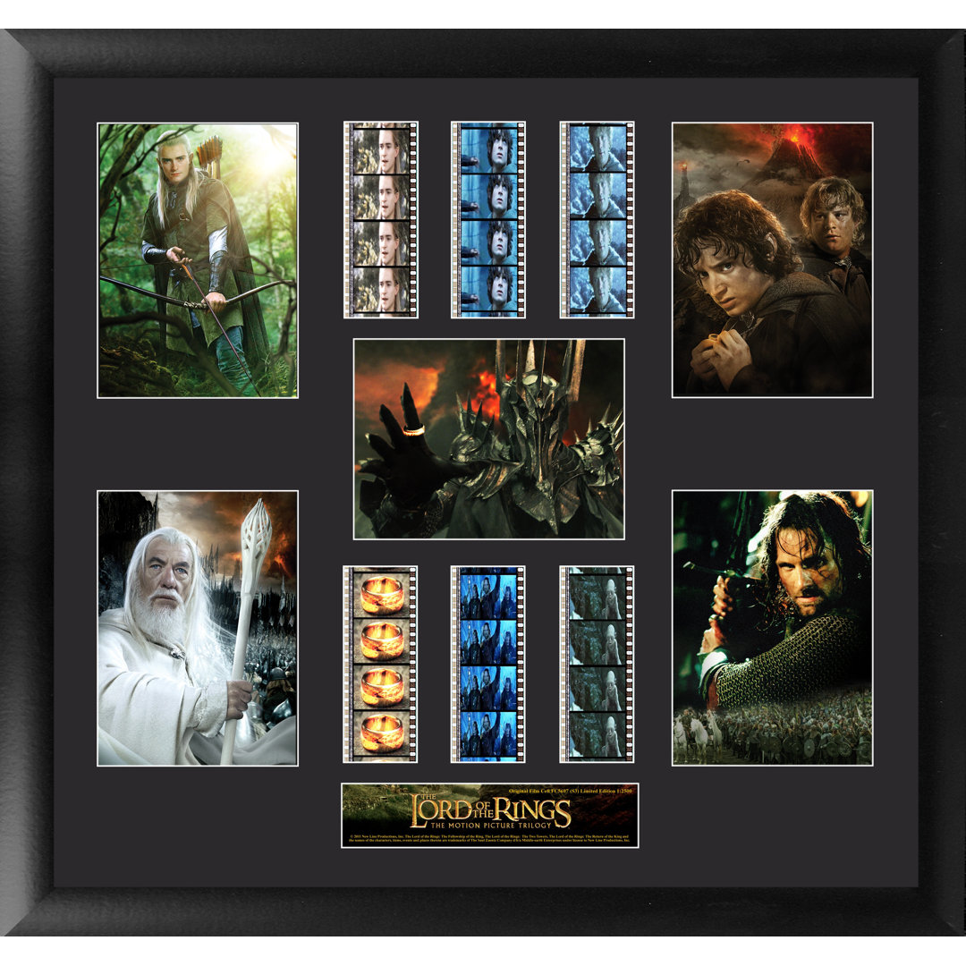 Lord of the Rings Trilogy Montage FilmCells Framed Limited Edition Wall Art with LED Back Light Trend Setters 
