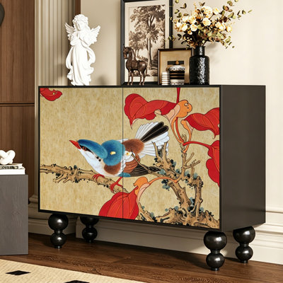Solid Wood Decorative Cabinet with Storage