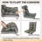 Outdoor Replacement Cushion Set Deep Seating High Back Seat / Back Cushions with Ties (Set of 2)-971156644