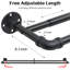 Ammiel Matte Black Adjustable 74cm to Double Curtain Pole-643708138