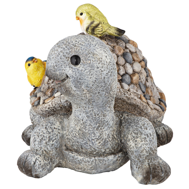 Pebbles the Turtle Garden Statue with Faux Stone Shell