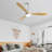 Low Profile 52 Inch Integrated LED Ceiling Fan With Light Kit And Remote Control For Living Room