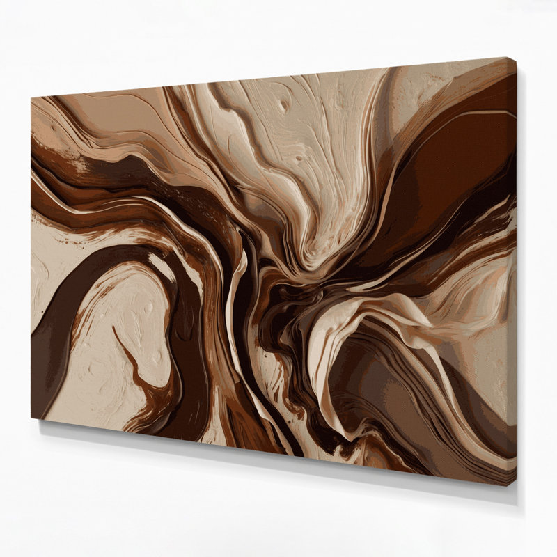 «Lyrical Abstraction 29», art mural sur toile brune, H 11 po x l 14 po