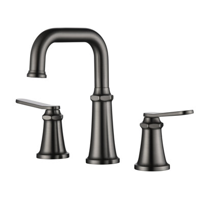 Remeslo Collection Two-Handle Widespread Lavatory Bathroom Faucet 1.2 gpm with Drain Assembly - Gun Metal