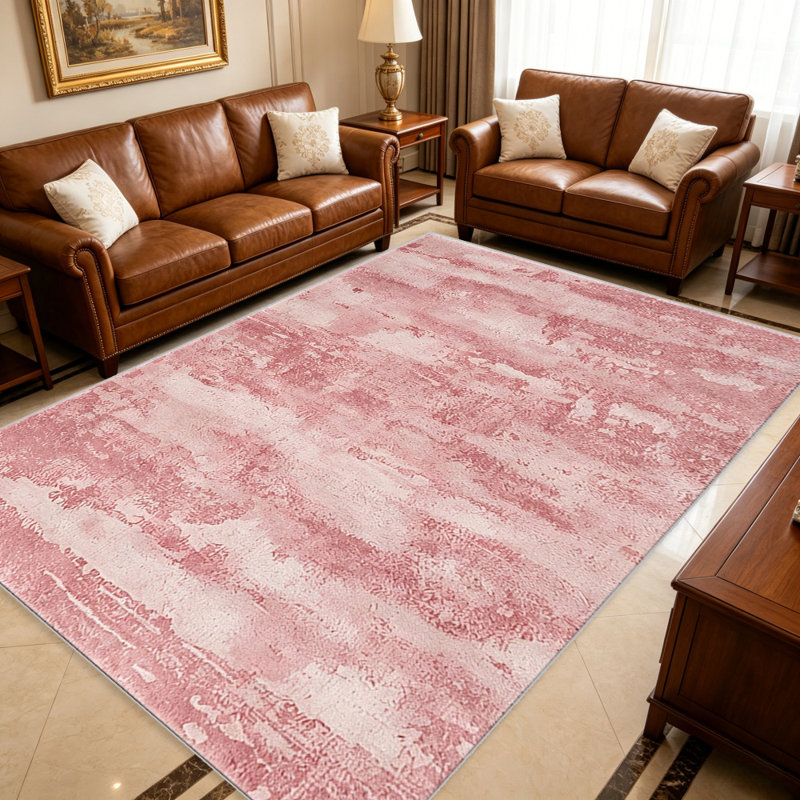 Pink Abstract carpet-easy to clean, machine-washable, soft and comfortable; suitable for door mats, kitchens, living rooms, bedrooms, corridors, and laundry areas. Easy to clean, durable carpet for home decoration.