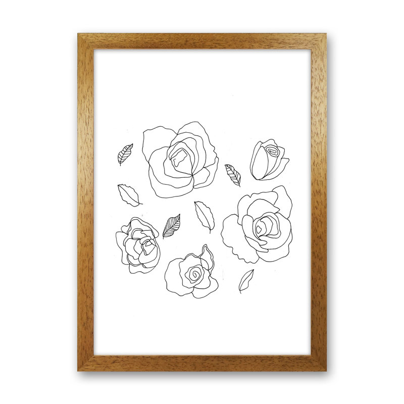 Roses by Carissa Tanton - Print, Oak Framed, 34cm H x 25cm W x 3cm D