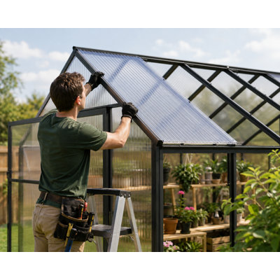 10-Pack Polycarbonate Greenhouse Panels, UV Resistant.